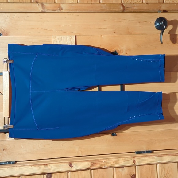 Lululemon 21" Swift Speed High-Rise Crop w/Pockets Psychic Blue Sz 18 - Picture 1 of 6